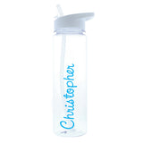 Personalised Blue Name Water Bottle