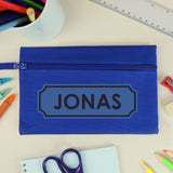 Personalised Blue Pencil Case