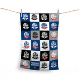 Personalised Bolton Wanderers Tea Towel - Chequered