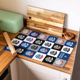 Personalised Bolton Wanderers Tea Towel - Chequered