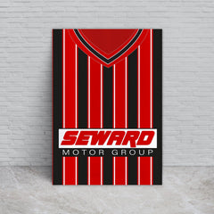 Personalised Bournemouth - 2001 Home Shirt - A4 Metal Sign Plaque - Frame Options Available
