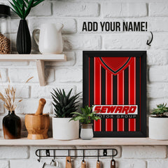 Personalised Bournemouth - 2001 Home Shirt - A4 Metal Sign Plaque - Frame Options Available