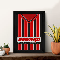 Personalised Bournemouth - 2001 Home Shirt - A4 Metal Sign Plaque - Frame Options Available