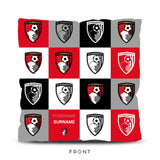 Personalised Bournemouth Cushion - Chequered (18 inches)