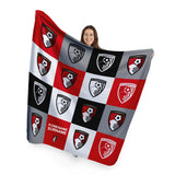 Personalised Bournemouth Fleece Blanket - Chequered