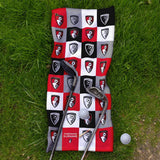 Personalised Bournemouth Golf Towel - Chequered