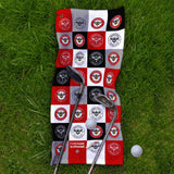 Personalised Brentford Golf Towel - Chequered