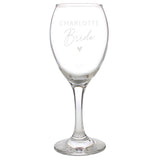 Personalised Bride Wine Glass