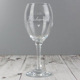 Personalised Bridesmaid Wine Glass