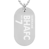 Personalised Brighton & Hove Albion FC Number Dog Tag Pendant