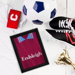 Personalised Burnley - 1994 Home Shirt - A4 Metal Sign Plaque - Frame Options Available