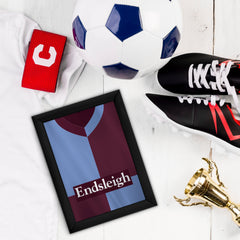 Personalised Burnley - 1998 Home Shirt - A4 Metal Sign Plaque - Frame Options Available