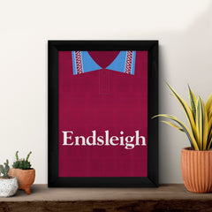 Personalised Burnley - 1998 Home Shirt - A4 Metal Sign Plaque - Frame Options Available