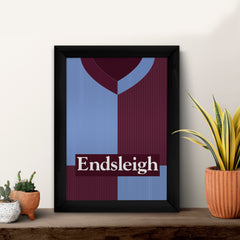 Personalised Burnley - 1998 Home Shirt - A4 Metal Sign Plaque - Frame Options Available