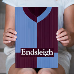 Personalised Burnley - 1998 Home Shirt - A4 Metal Sign Plaque - Frame Options Available