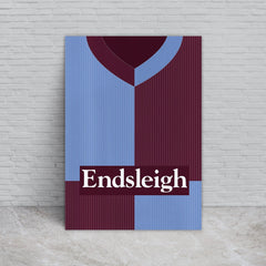Personalised Burnley - 1998 Home Shirt - A4 Metal Sign Plaque - Frame Options Available