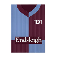 Personalised Burnley - 1998 Home Shirt - A4 Metal Sign Plaque - Frame Options Available