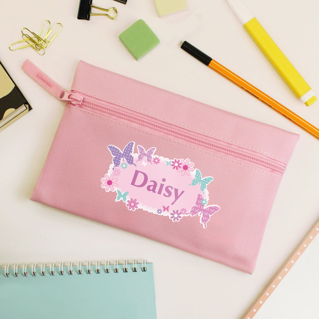 Personalised Butterfly Pencil Case