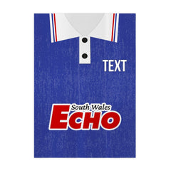 Personalised Cardiff - 1992 Home Shirt - A4 Metal Sign Plaque - Frame Options Available
