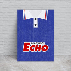 Personalised Cardiff - 1992 Home Shirt - A4 Metal Sign Plaque - Frame Options Available