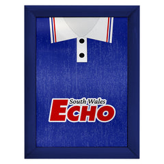 Personalised Cardiff - 1992 Home Shirt - A4 Metal Sign Plaque - Frame Options Available