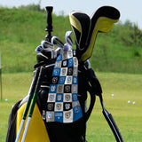 Personalised Cardiff City Golf Towel - Chequered