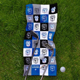 Personalised Cardiff City Golf Towel - Chequered