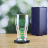 Personalised Celtic FC Pint Glass. Gift Boxed