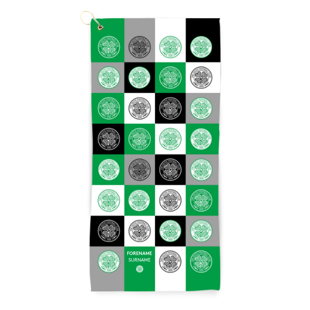 Personalised Celtic Golf Towel - Chequered