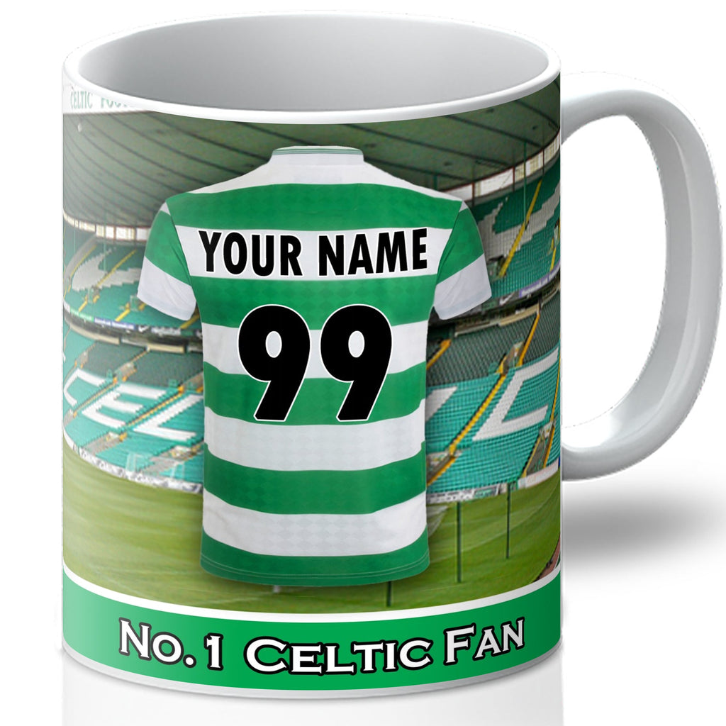 Personalised Celtic Mug - Shirt And Message Cup