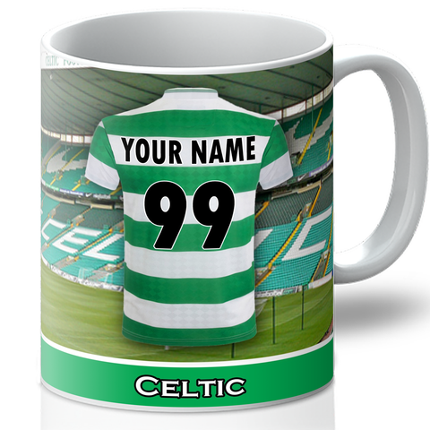Personalised Celtic Mug - Shirt And Message Cup