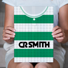 Personalised Celtic Retro - 1988 Home Shirt - A4 Metal Sign Plaque - Frame Options Available