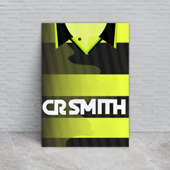 Personalised Celtic Retro - 1997 Away Shirt - A4 Metal Sign Plaque - Frame Options Available