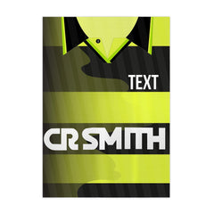 Personalised Celtic Retro - 1997 Away Shirt - A4 Metal Sign Plaque - Frame Options Available