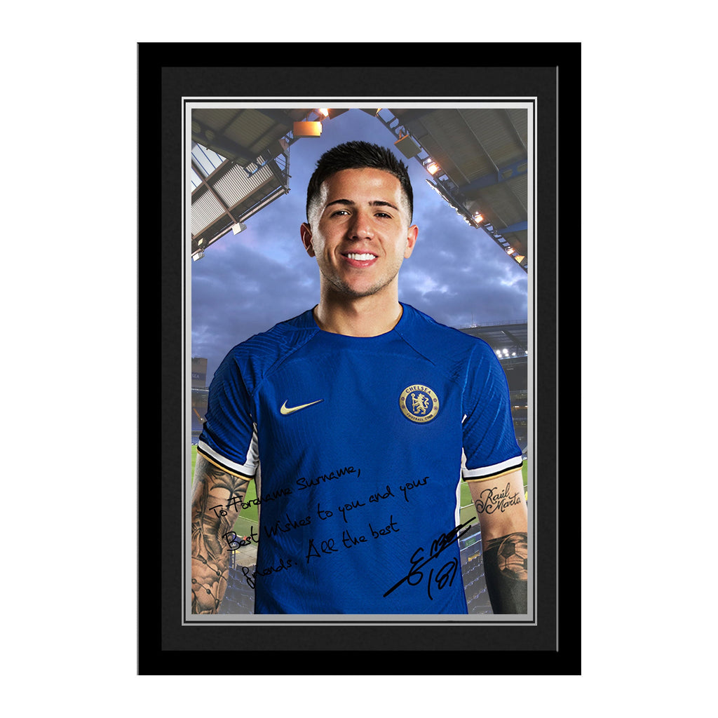 Personalised Chelsea FC Fernandez Autograph Photo Framed