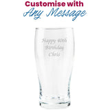 Personalised Chelsea FC Pint Glass. Gift Boxed