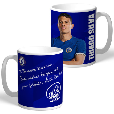 Personalised Chelsea FC Silva Autograph Mug