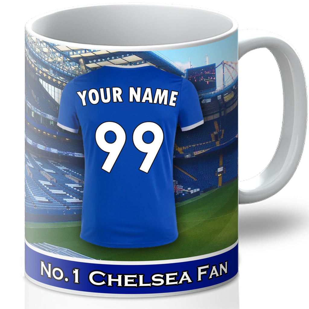 Personalised Chelsea Mug - Shirt And Message Cup