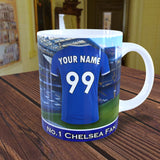 Personalised Chelsea Mug - Shirt And Message Cup