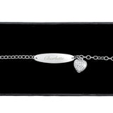 Personalised Children's Sterling Silver and Cubic Zirconia Bracelet