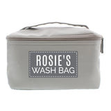 Personalised Classic Grey Toiletry Bag