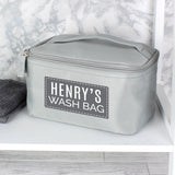 Personalised Classic Grey Toiletry Bag