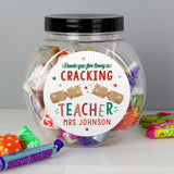 Personalised Cracking Teacher Sweet Jar