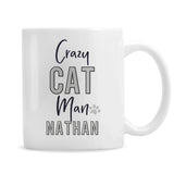 Personalised Crazy Cat Man Mug