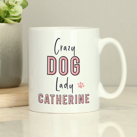 Personalised Crazy Dog Lady Mug