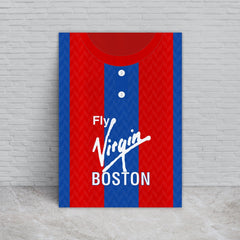 Personalised Crystal-Palace  - 1991 Home Shirt - A4 Metal Sign Plaque - Frame Options Available