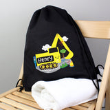 Personalised Digger Black Kit Bag