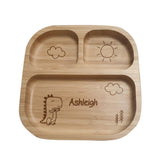 Personalised Dinosaur Bamboo Suction Plate