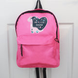 Personalised Dinosaur Pink Backpack