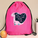 Personalised Dinosaur Pink Kit Bag